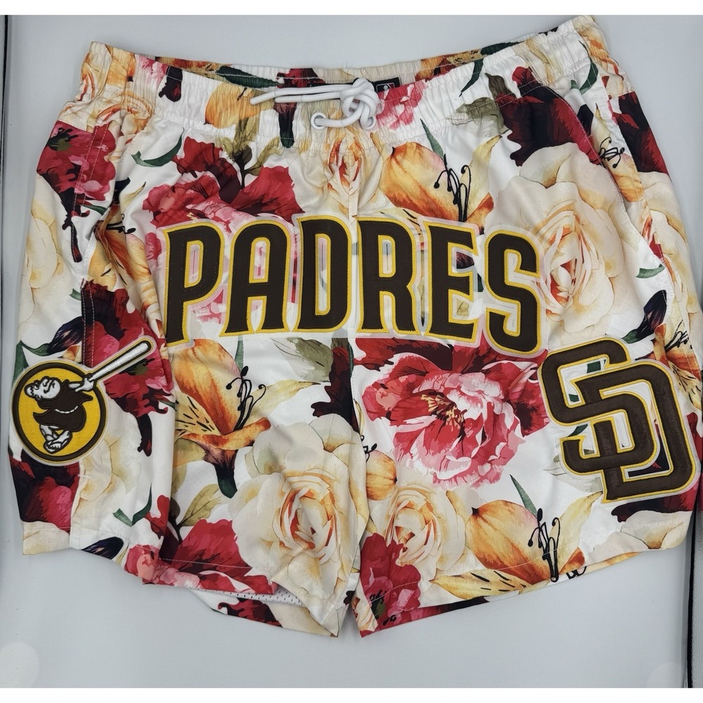 Pro Standard San Diego Padres Men's Swim Shorts, Floral, Size large
